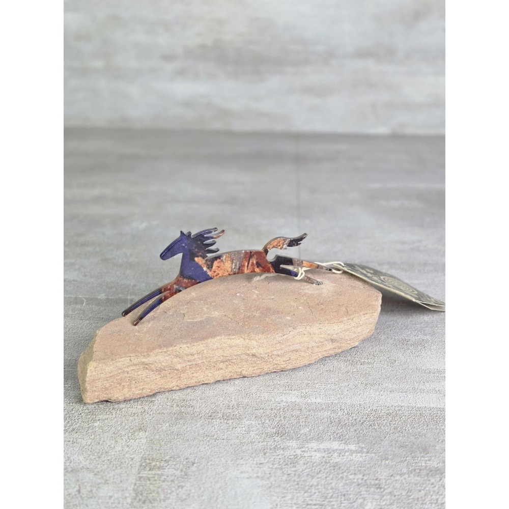 VTG Lazart Wild Horse Spirit metal art miniature sculpture by Robert Shield